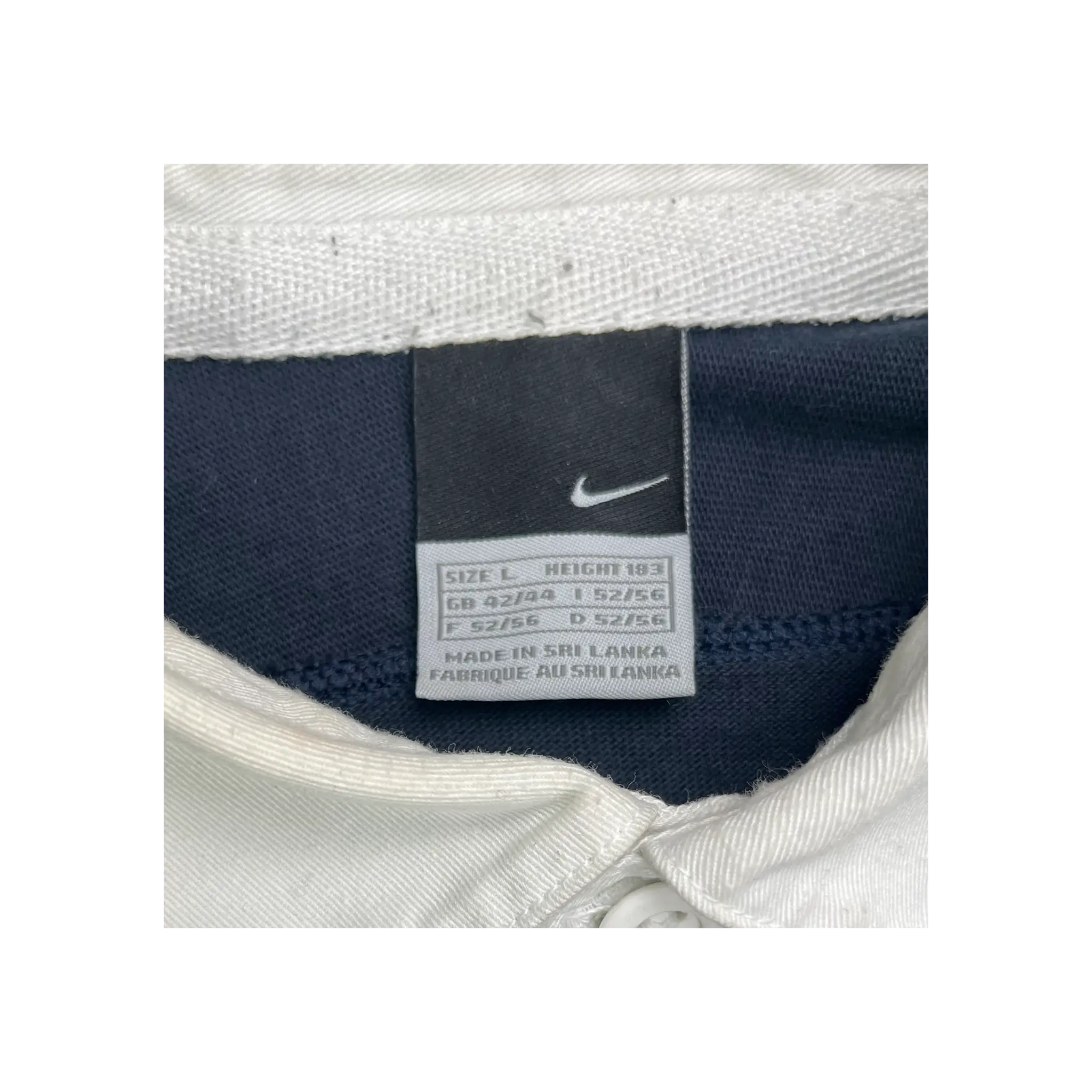 Vintage Nike England Rugby Poloshirt Detail